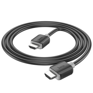 Câble de données hoco US08 HDTV 2.0 mâle vers mâle 4K HD, longueur du câble : 1 m (noir) SH901A1511-20