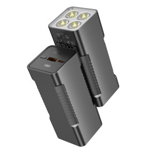 hoco Q15 Lampe de poche 22,5 W Banque d'alimentation entièrement compatible 10000 mAh (Noir) SH201A1799-20