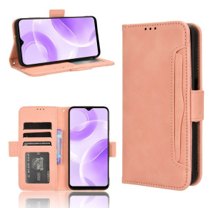Pour Ulefone Note 15 Skin Feel Calf Texture Slots pour cartes Étui de téléphone en cuir (rose) SH602A1979-20
