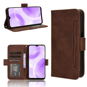 Pour Ulefone Note 15 Skin Feel Calf Texture Slots pour cartes Étui de téléphone en cuir (marron) SH602E1343-20