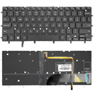 Pour Dell XPS 13 9343 13 9350 9360 US Version clavier d'ordinateur portable rétro-éclairé (noir) SH505A249-20