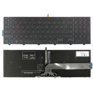 Clavier d'ordinateur portable rétroéclairé pour Dell 15-9550 / 15-3000 / 15-5542 (mot rouge) SH701A1548-20