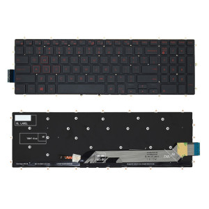 Clavier d'ordinateur portable rétroéclairé pour Dell G3 3579 3779 / G5 5587 / G7 7588 (mot rouge) SH301A563-20