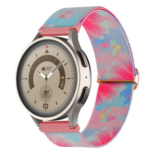 Pour Coros Pace 2 / Coros Apex 42mm 20mm Bracelet de montre à boucle tissée en nylon coloré peint (fleur papillon) SH101B872-20
