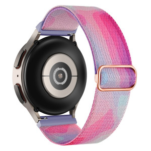 Pour Coros Pace 2 / Coros Apex 42mm 20mm Bracelet de montre à boucle tissée en nylon coloré peint (bleu violet) SH101F705-20