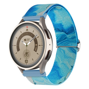 Pour Coros Apex Pro / Apex 46mm 22mm Bracelet de montre à boucle tissée en nylon coloré peint (bleu océan) SH301A697-20