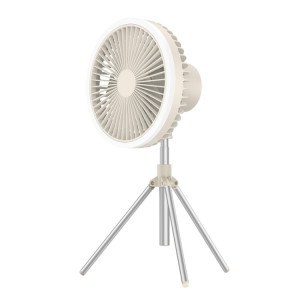 DQ216 10000mAh Extérieur Portable Tête Pivotante Levante Camping Ventilateur Tente Suspendue Vertical Coloré Lumière avec Télécommande (Kaki) SH201A1873-20