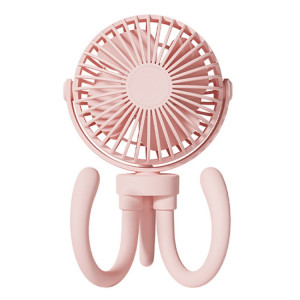 T8 2000mAh Flexible Octopus Trépied Ventilateur Portable Rotatif (Rose) SH501B524-20