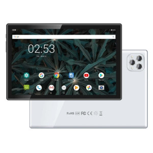 Tablette PC BDF P50 4G LTE 10,1 pouces, 8 Go + 128 Go, Android 11 MTK6755 Octa Core, prise en charge double SIM, (argent) SB801B578-20