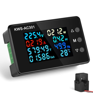 Voltmètre de courant numérique KWS-AC301-100A 50-300V AC avec transformateur d'ouverture (noir) SH301A1095-20