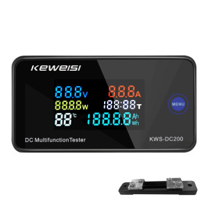 KWS-DC200-50A 8-120V DC Montre de courant de tension à affichage numérique avec shnt (noir) SH801A446-20