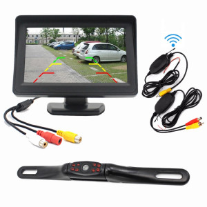 PZ703 413C-W voiture étanche externe sans fil image de recul caméra de Vision nocturne + moniteur de vision arrière 4,3 pouces SH54501704-20