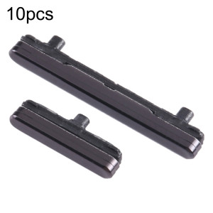 Pour Samsung Galaxy S22 Ultra 5G SM-S908 10 pièces bouton d'alimentation + bouton de contrôle du volume (noir) SH608A89-20