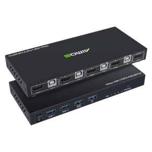 AIMOS AM-KVM401 4K 60 Hz HDMI 4 entrées 1 sortie KVM SH6810241-20
