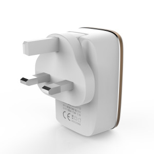 LDNIO A2204 2 en 1 12W double interface USB chargeur de voyage chargeur de téléphone portable avec câble de données 8 broches, prise ue SL2402539-20