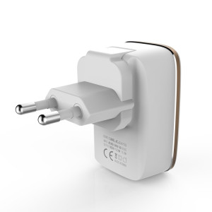 LDNIO A2204 2 en 1 12W double interface USB chargeur de voyage chargeur de téléphone portable avec câble de données de type C / USB-C, prise ue SL2702649-20