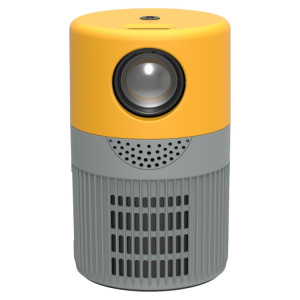 Mini projecteur LED T400 3000 lumens prenant en charge la mise en miroir de l'écran Wifi, type de prise : (gris jaune) SH001A126-20