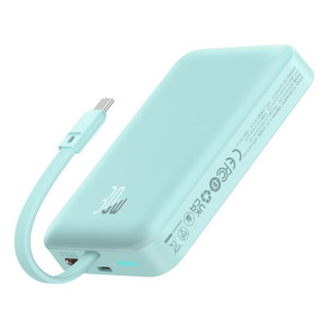 Baseus 10000mAh 30W USB-C / Type-C Banque d'alimentation à charge rapide magnétique (vert menthe) SB701C1039-20