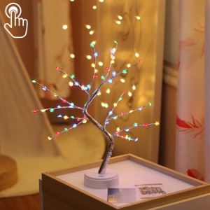 LED Plum Blossom Tree Lampe de table en fil de cuivre Décoration créative Contrôle tactile Veilleuse (lumière colorée) SH4010405-20