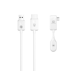 Câble adaptateur de lecteur d'écran de récepteur d'émetteur HDMI sans fil CS7 (blanc) SH601A1613-20