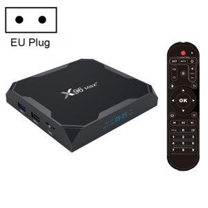 X96 MAX + 4K Smart TV Boîte à télécommande, Android 9.0, AMLOGIC S905X3 Quad-Core Cortex-A55,2 Go + 16 Go, LAN de support, AV, 2,4 g / 5g WiFi, USBX2, carte TF, Fiche UE SH0701205-20