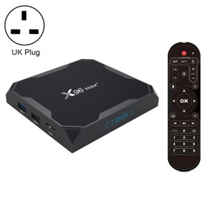 X96 MAX + 4K Boîte TV Smart avec télécommande, Android 9.0, AMLogic S905X3 Quad-Core Cortex-A55,2 Go + 16 Go, LAN de support, AV, 2,4 g / 5g WiFi, USBX2, carte TF, Fiche UK SH0703167-20