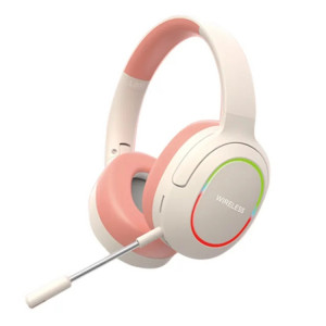 Casque de jeu sans fil pliable à réduction de bruit ENC L800 avec microphone (rose) SH101A1176-20