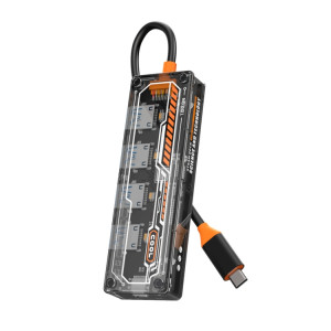 SW4U-C Station d'accueil 5 en 1 Type-C vers 1xType-C + 4xUSB3.0 HUB (Gris) SH301A1545-20