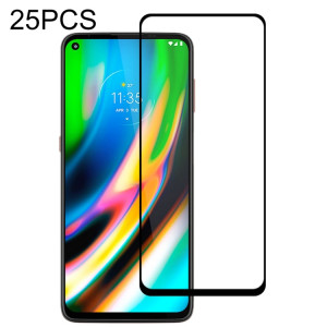 Pour Motorola Moto G9 Plus 25 PCS Full Glue Film en verre trempé plein écran SH23041962-20