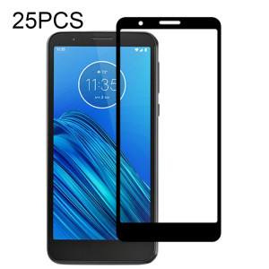 Pour Motorola Moto E6 25 PCS Full Glue Film en verre trempé plein écran SH23071376-20