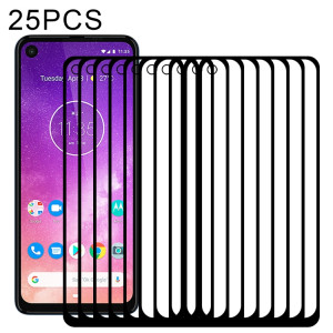Pour Motorola One Vision 25 PCS Full Glue Film en verre trempé plein écran SH2312885-20