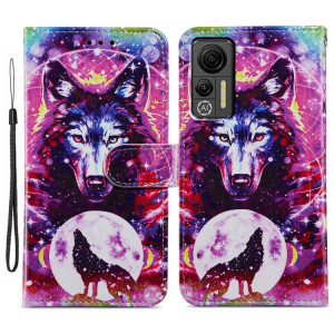 Pour Ulefone Note 14 Étui de téléphone en cuir à rabat horizontal à motif peint (Totem de loup) SH401B600-20
