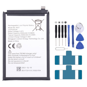 Pour le remplacement de la batterie Tecno Camon 17 Pro / Camon 18P SH570914-20