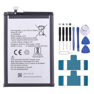 Pour le remplacement de la batterie Tecno Spark 7/Spark 7T SH57121819-20
