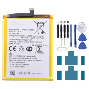 Batterie de remplacement pour Infinix S3X/Hot 6X, BL-39JX, 4000mAh SH66091987-20