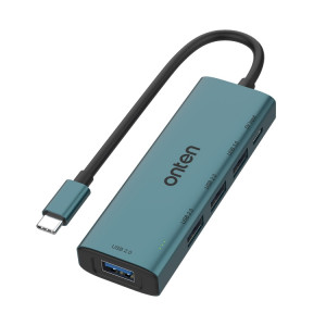 Onten UC119 HUB USB 5 en 1 USB-C / Type-C vers USB 4 ports avec entrée 5V SO24341967-20