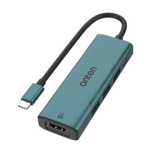 Onten UC123 Station d'accueil 5 en 1 USB-C / Type-C vers HDMI + USB3.0 HUB avec entrée 5V SO2447996-20