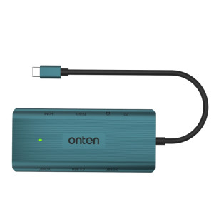 Station d'accueil HUB multifonction Onten UC961 9 en 1 USB-C / Type-C (vert) SO901A1772-20