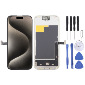 Pour iPhone 15 Pro Soft DD OLED LCD Screen avec numériseur Assemblage complet, retirer IC Besoin d'une réparation professionnelle SH25091855-20