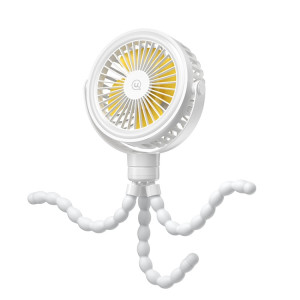 USAMS ZB289 Ventilateur de poussette Type-C Mini ventilateur portable Octopus (Blanc) SU501A960-20
