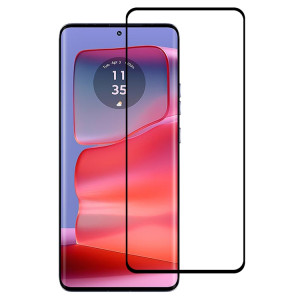 Pour Motorola Edge 50 Pro Edge Glue 9H HD Film de verre trempé à bord incurvé 3D (noir) SH202A1251-20