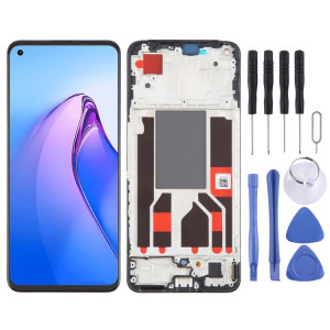 Pour OPPO Reno8 5G OLED LCD écran numériseur assemblage complet avec cadre SH97241957-20
