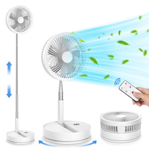 Ventilateur électrique de bureau pliable à hauteur réglable F9 (blanc) SH001A267-20