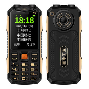 Téléphone robuste K1+ 4G pour personnes âgées, 2,6 pouces, batterie 1500 mAh, lampe de poche LED, réseau : 4G, double SIM, SOS, prise : prise britannique (noir) SH403A104-20