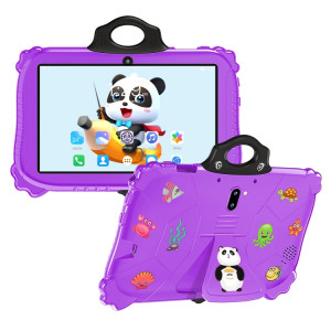 Tablette PC pour enfants WiFi C79 Panda 7 pouces, 2 Go + 16 Go, processeur Android 7.1 MT6735 Octa Core (violet) SH601A1090-20