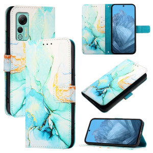Pour Ulefone Note 14 PT003 Étui de téléphone en cuir à rabat en marbre (vert) SH201E1532-20