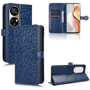 Pour Ulefone Note 17 Pro Étui de téléphone en cuir à texture de points en nid d'abeille (bleu) SH601C806-20