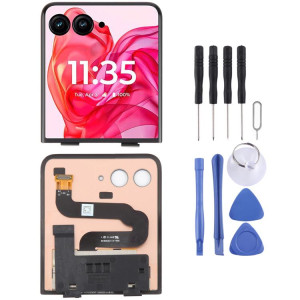 Pour Motorola Razr 50 Ultra Écran LCD secondaire d'origine avec numériseur assemblage complet SH83021416-20