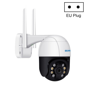 Caméra IP WiFi intelligente ESCAM QF518 5MP, prise en charge de la détection humanoïde AI / suivi automatique / double vision nocturne / stockage en nuage / carte audio bidirectionnelle / TF, prise: (blanc) SE601A1543-20