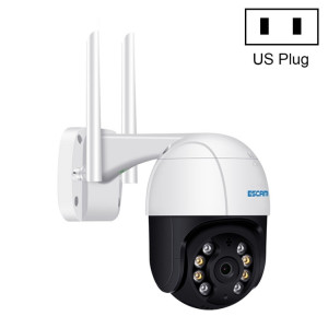 Caméra IP WiFi intelligente ESCAM QF518 5MP, prise en charge de la détection humanoïde AI / suivi automatique / double vision nocturne / stockage en nuage / carte audio bidirectionnelle / TF, prise: prise américaine SE602A394-20